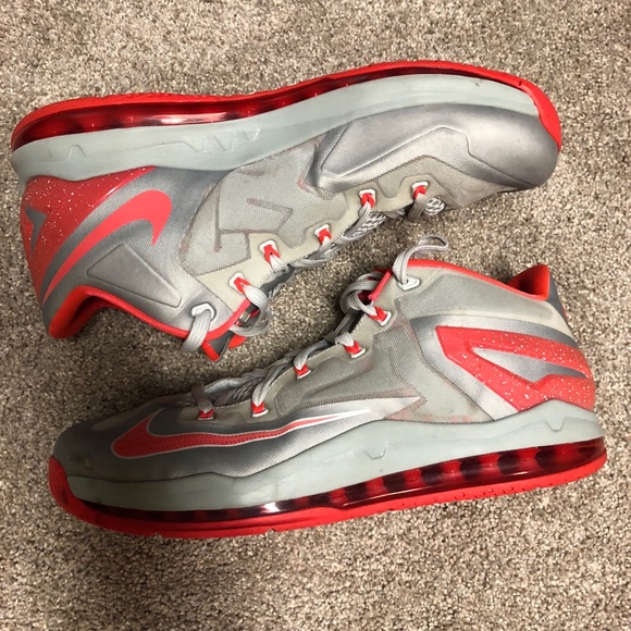 LeBron 11 Lows Laser Crimson Size 12 - Picture 4 of 7